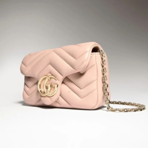 Gucci GG Marmont Mini Shoulder Bag Pink Beige