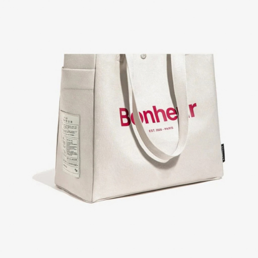 Bonheur N°4 Kanvas Çanta Soft Gray