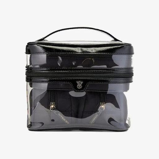 Victoria's Secret 4-Piece Makeup Bag Black