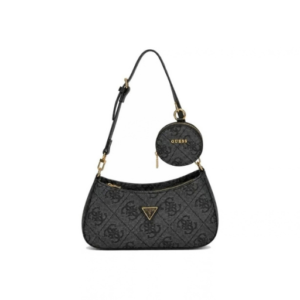 Guess Alexie 4G Logo Shoulder Bag Charcoal