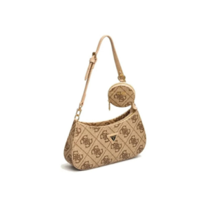 Guess Alexie 4G Logo Shoulder Bag Light Beige