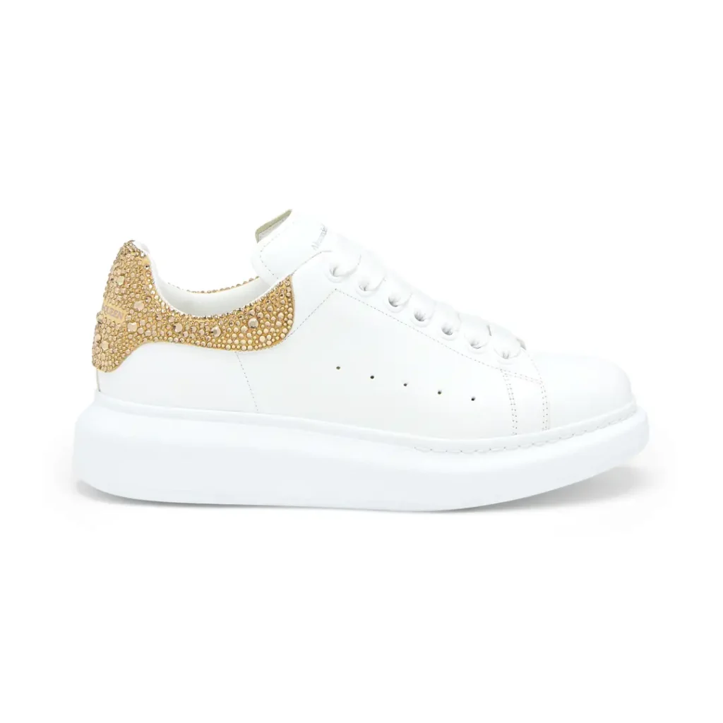 Alexander McQueen Oversized Swarovski White Gold