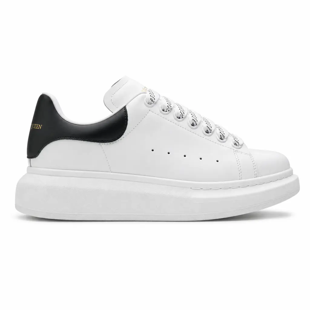Alexander McQueen Oversized White Black Leather