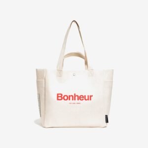 Bonheur N°4 Kanvas Çanta Cloud White