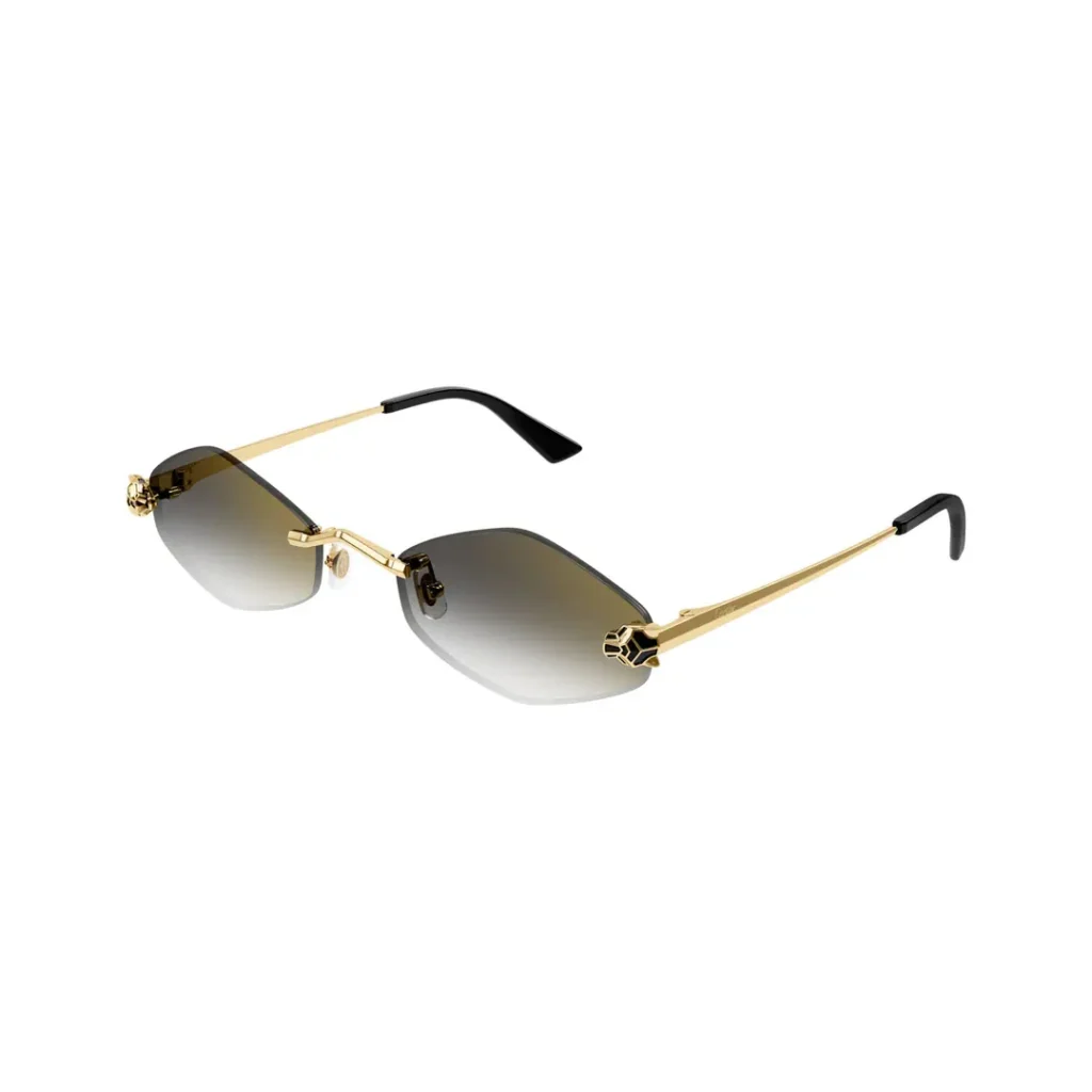 Cartier CT0433S 001 Panthère Gold Grey Güneş Gözlüğü