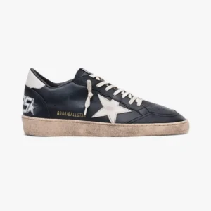 Golden Goose Men's Ball Star in Black Nappa with White Leather Star & Heel Tab
