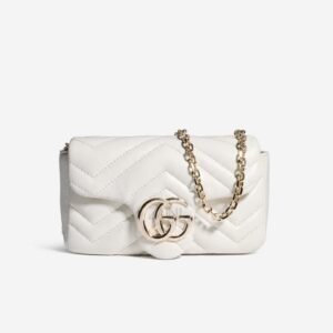 Gucci GG Marmont Mini Shoulder Bag White