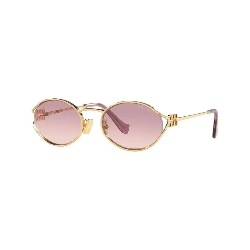 Miu Miu Logo MU52YS 5AK06S Gold Brown Violet Gradient Güneş Gözlüğü