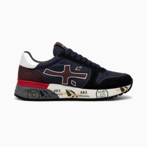 Premiata Men Navy Brown Red Sneaker